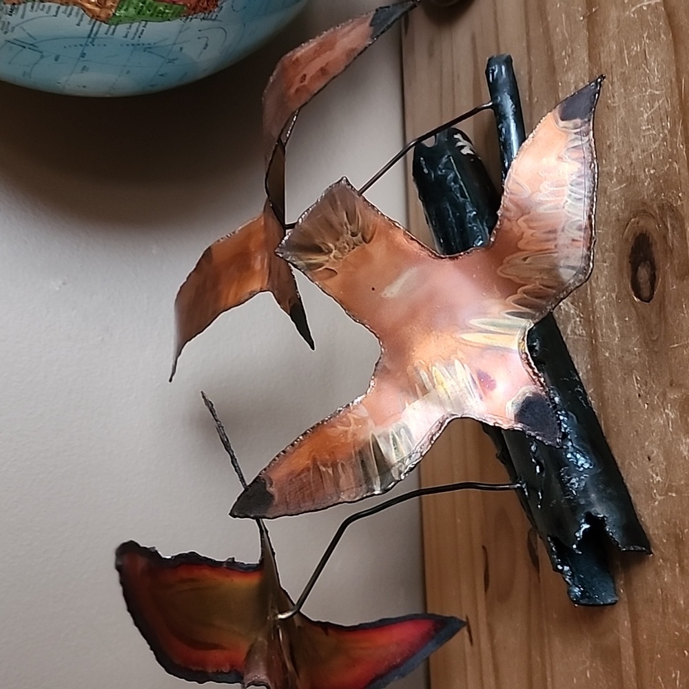 Handcrafted Metal Bird Sculpture